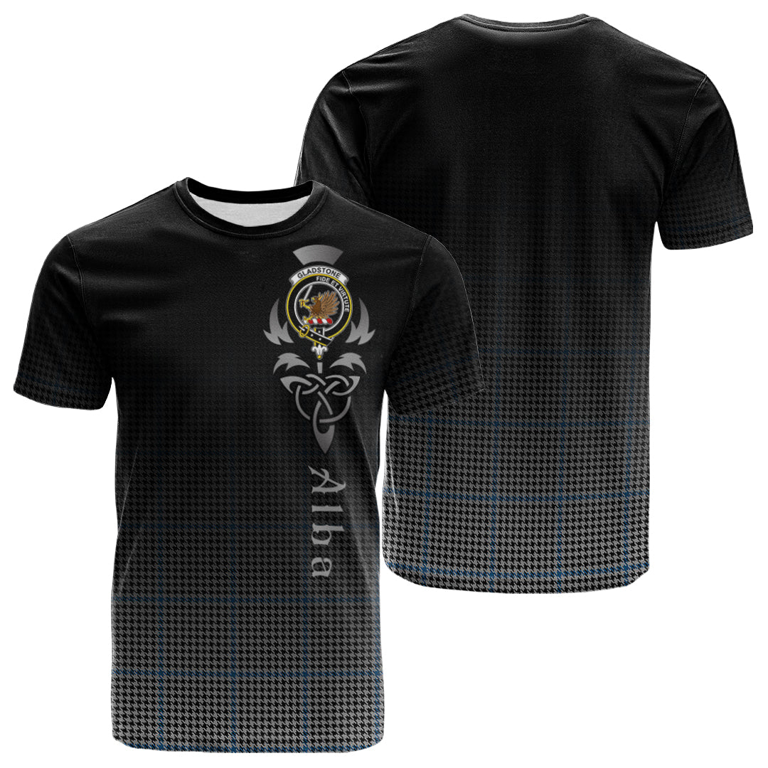 Printivon Gladstone Tartan Crest Alba Celtic T Shirt