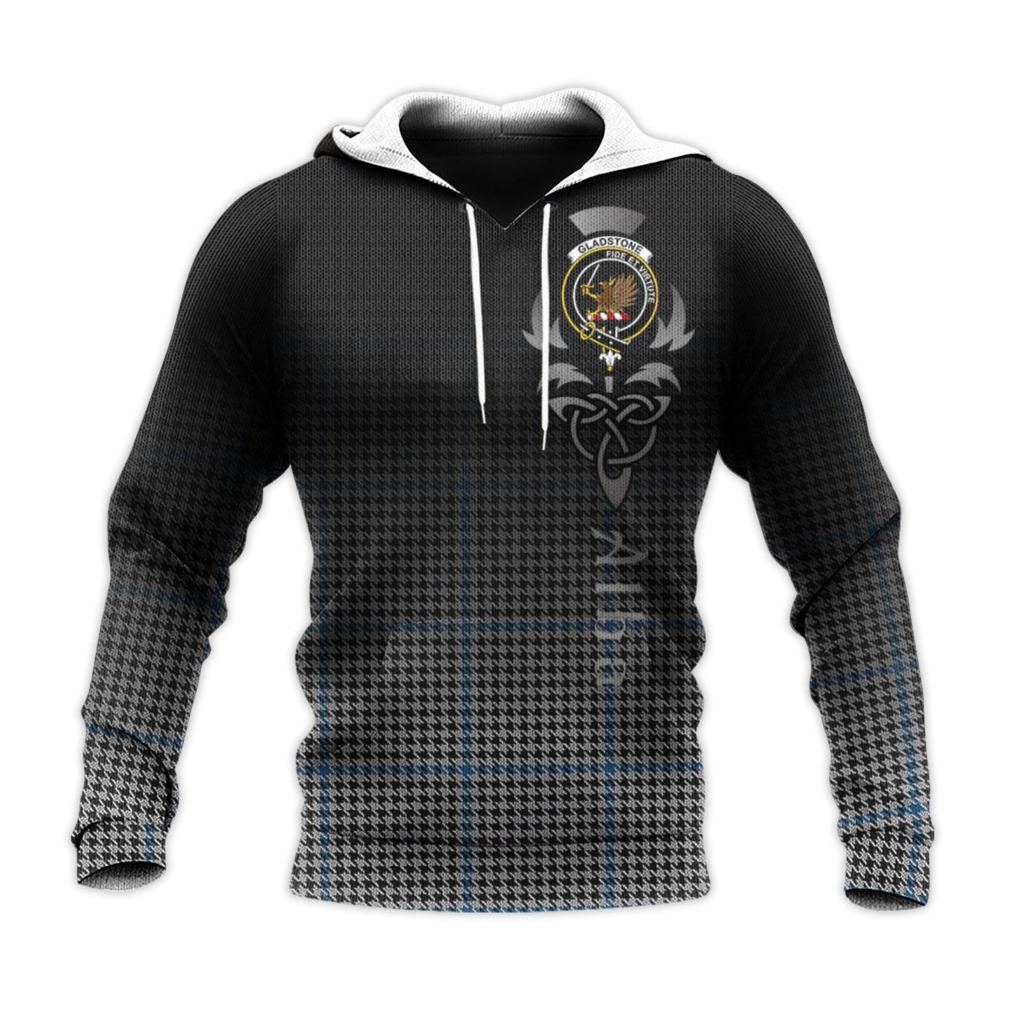 Printivon Gladstone Tartan Crest Alba Celtic Hoodie