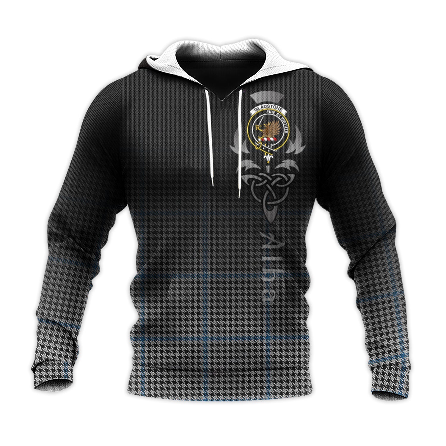 Printivon Gladstone Tartan Crest Alba Celtic Hoodie