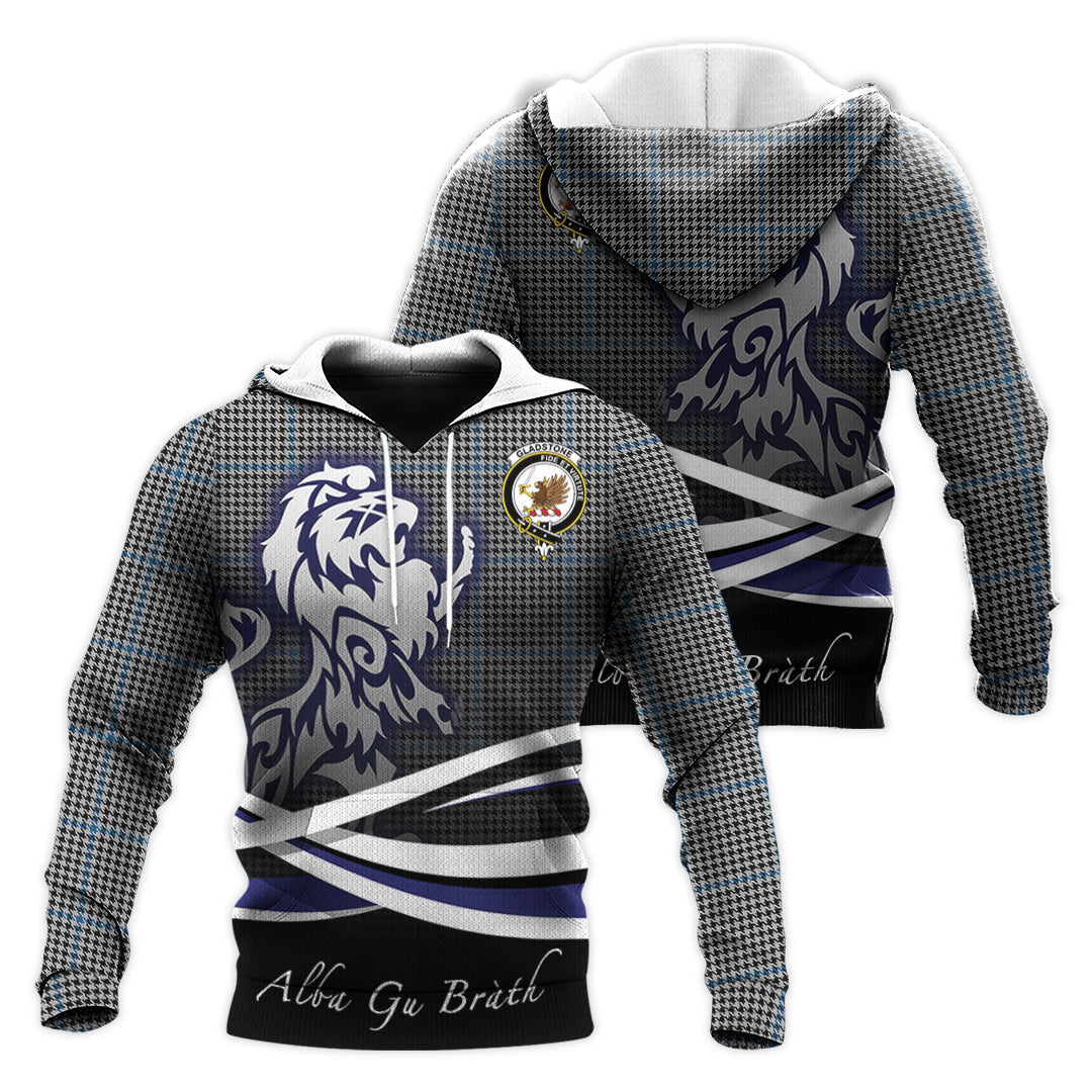 Printivon Gladstone Tartan Scottish Lion Hoodie