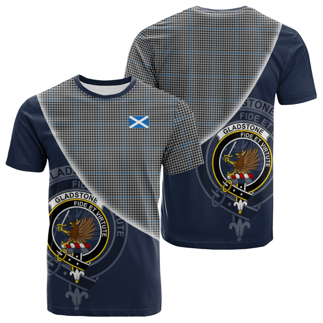 Printivon Gladstone Tartan Scottish Crest T Shirt