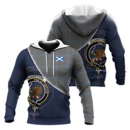 Printivon Gladstone Tartan Scottish Crest Hoodie