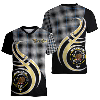 Printivon Gladstone Tartan Crest Believe In Me T Shirt