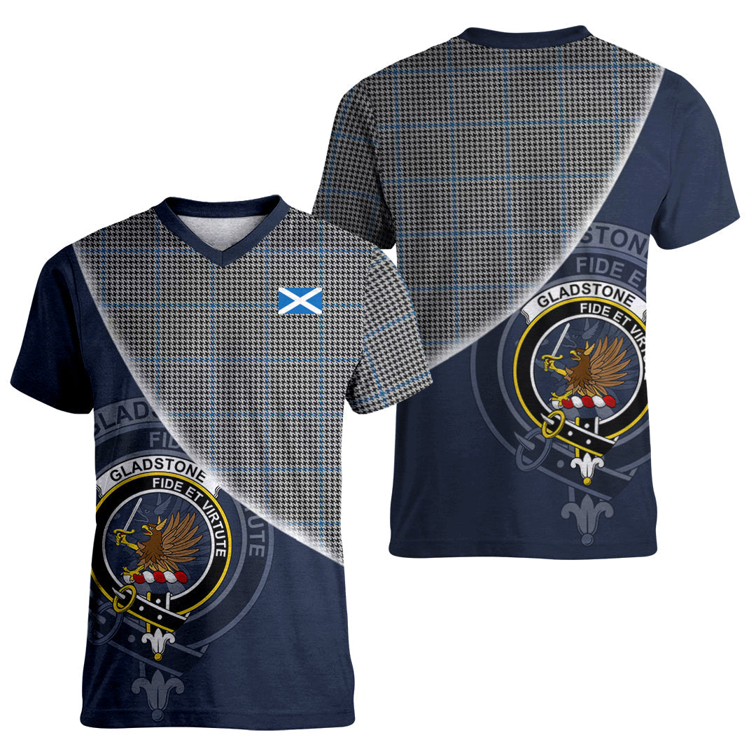 Printivon Gladstone Tartan Scottish Crest T Shirt