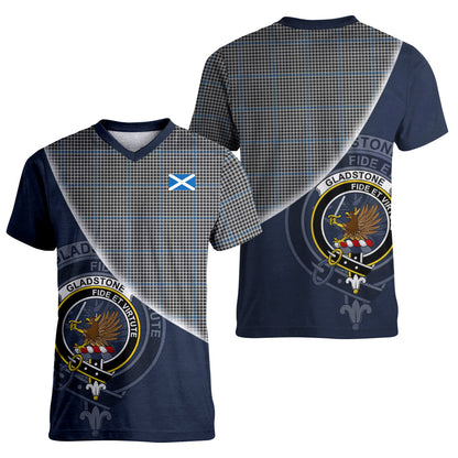 Printivon Gladstone Tartan Scottish Crest T Shirt