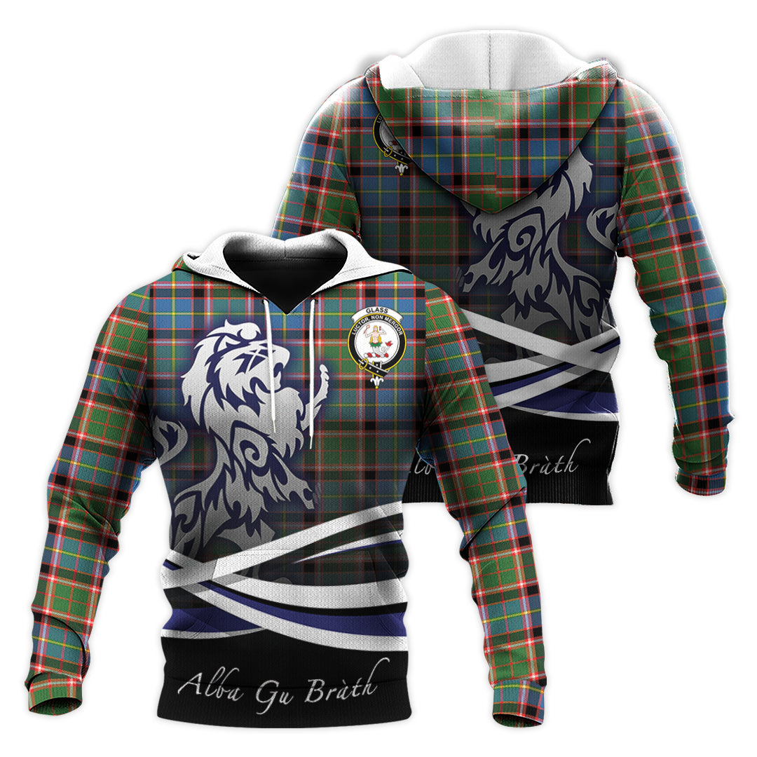 Printivon Glass Tartan Scottish Lion Hoodie
