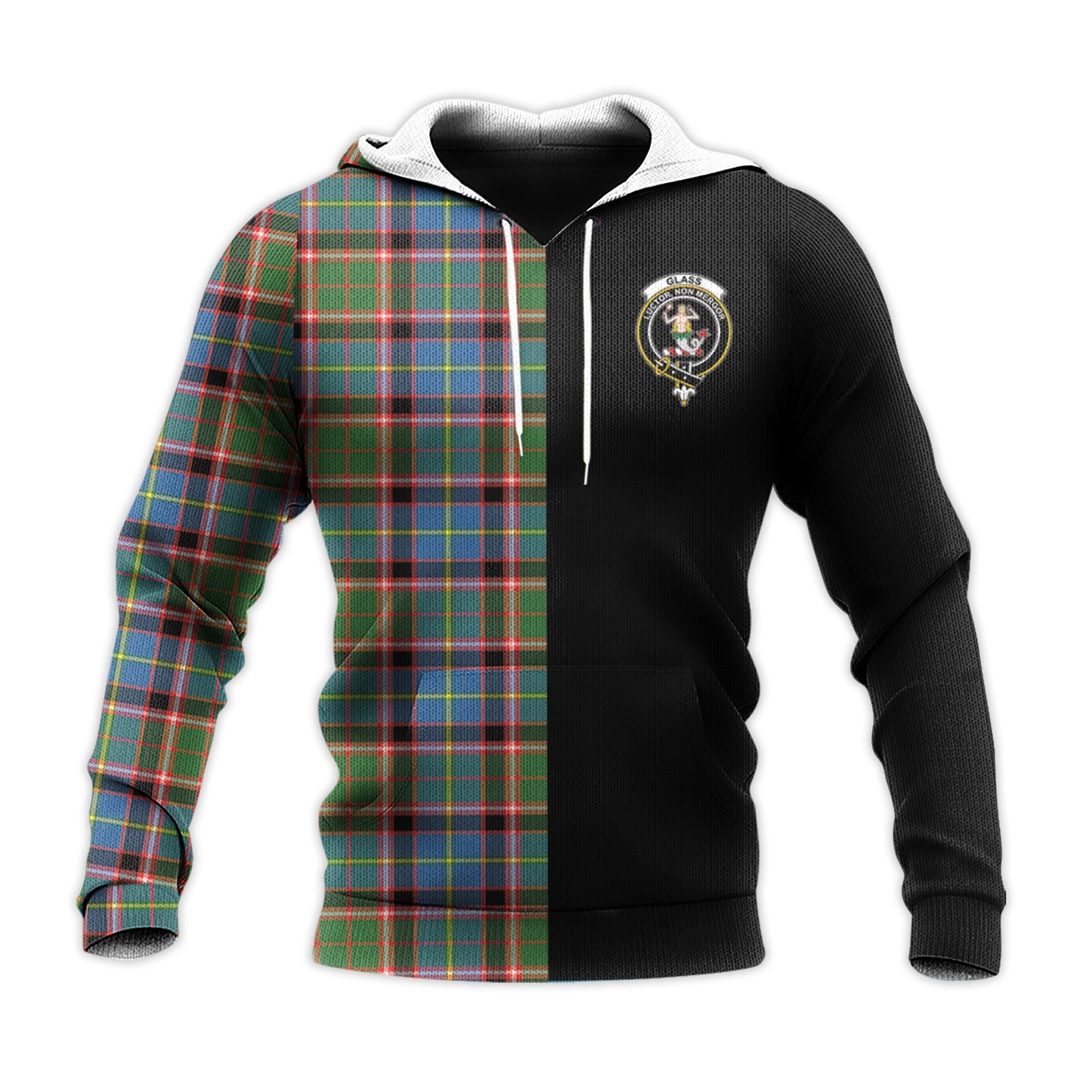 Printivon Glass Tartan Personalize Half Hoodie