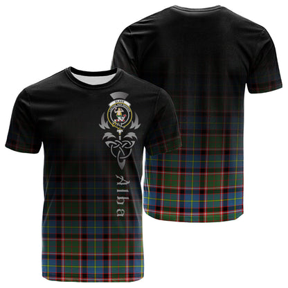 Printivon Glass Tartan Crest Alba Celtic T Shirt