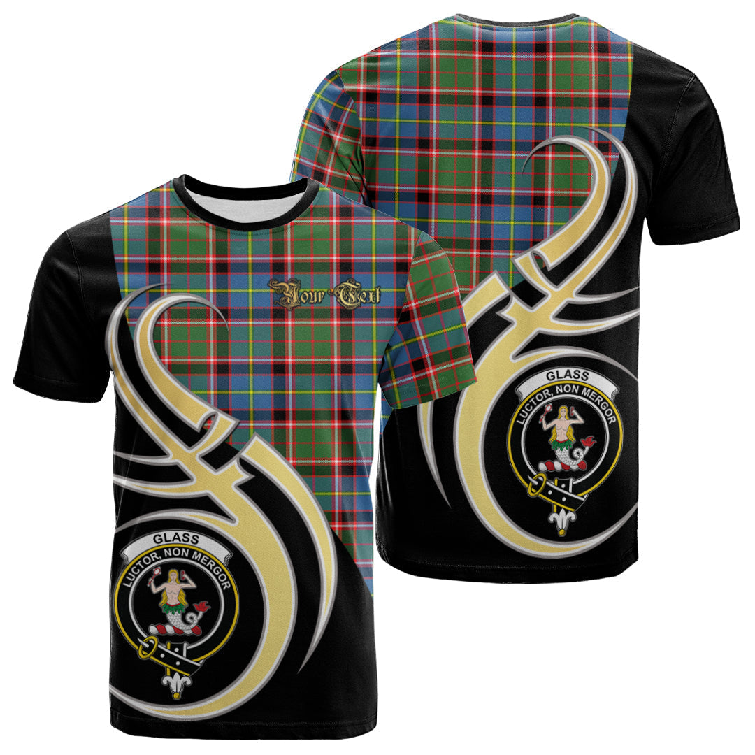 Printivon Glass Tartan Crest Believe In Me T Shirt