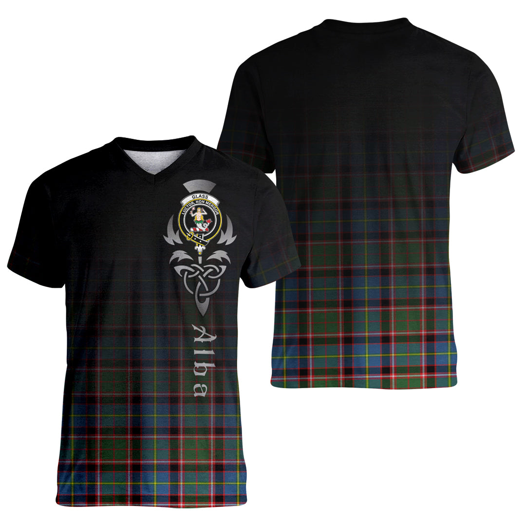 Printivon Glass Tartan Crest Alba Celtic T Shirt