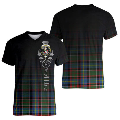 Printivon Glass Tartan Crest Alba Celtic T Shirt