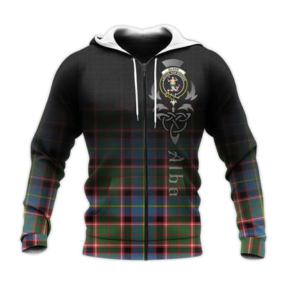 Printivon Glass Tartan Crest Alba Celtic Hoodie