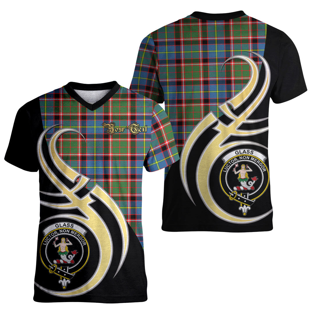 Printivon Glass Tartan Crest Believe In Me T Shirt
