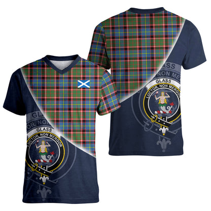 Printivon Glass Tartan Scottish Crest T Shirt
