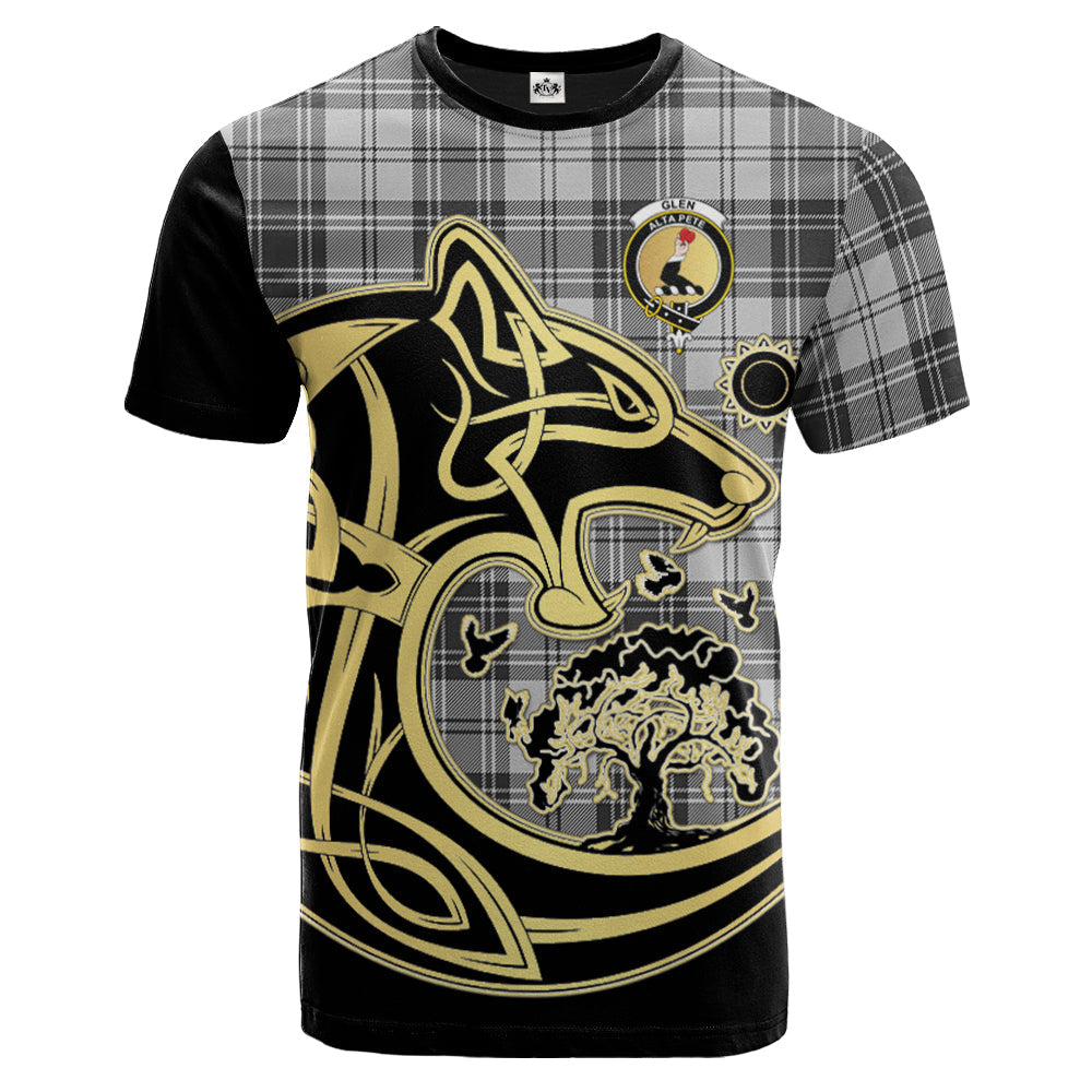 Printivon Glen Crest Celtic Wolf Tartan T Shirt Custom Your Text