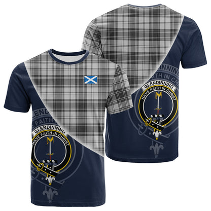 Printivon Glendinning Tartan Scottish Crest T Shirt