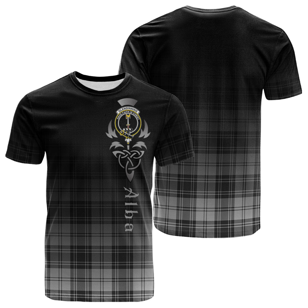 Printivon Glendinning Tartan Crest Alba Celtic T Shirt
