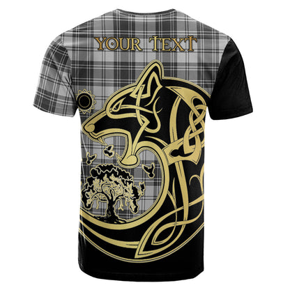 Printivon Glendinning Crest Celtic Wolf Tartan T Shirt Custom Your Text