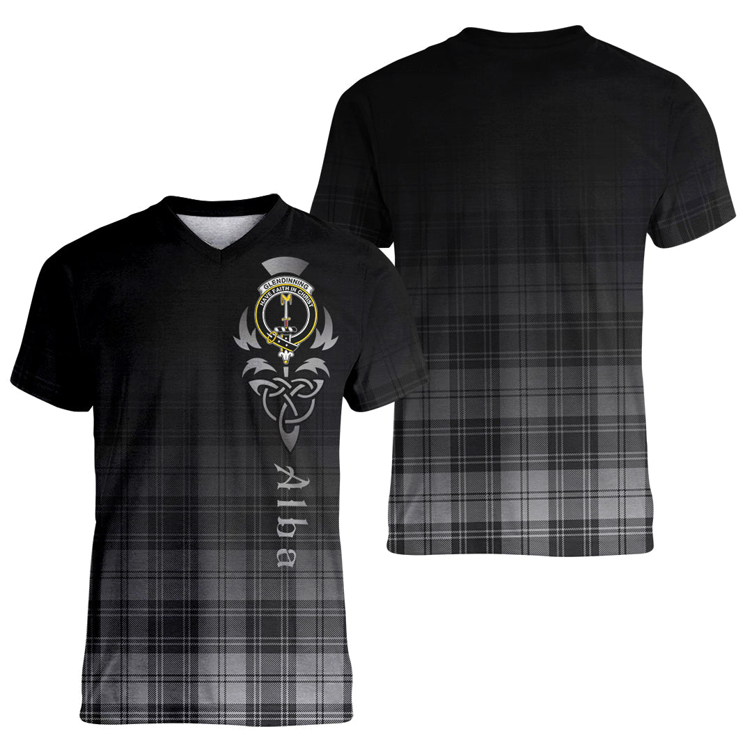 Printivon Glendinning Tartan Crest Alba Celtic T Shirt