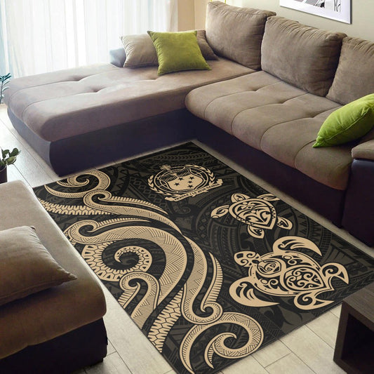 Samoa Area Rug Gold Tentacle Turtle