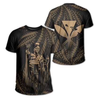 Hawaii King Polynesian T-Shirt - Durk Style Gold - Ah