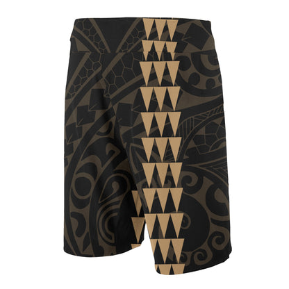 Hawaii Polynesian Warrior Board Shorts Gold