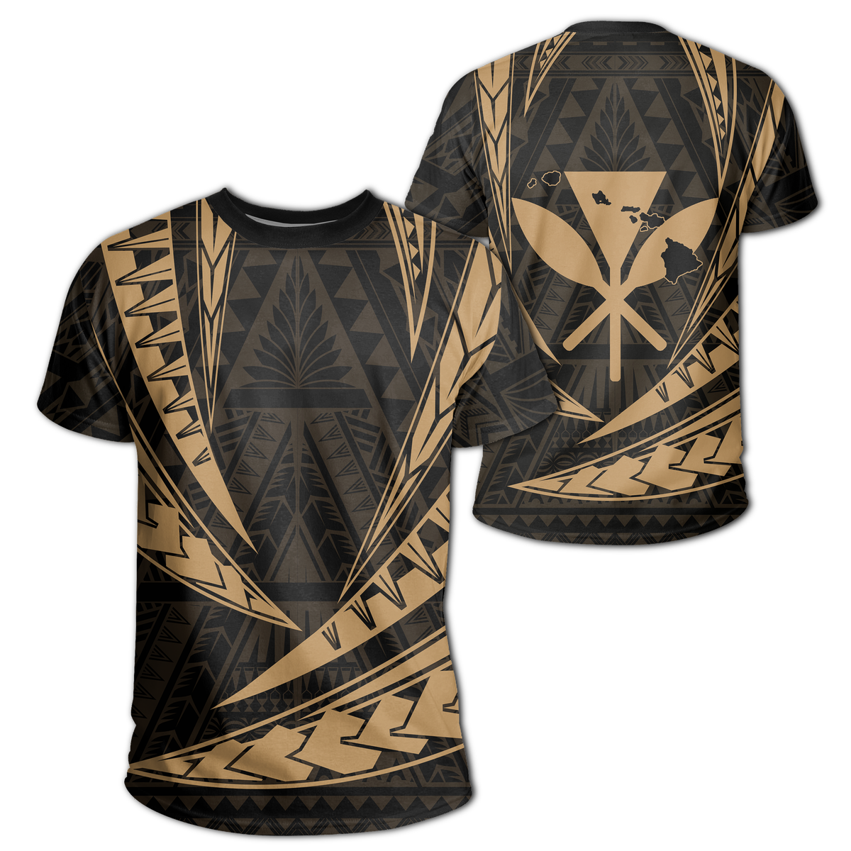 Hawaii Kanaka Polynesian T-shirt Gold