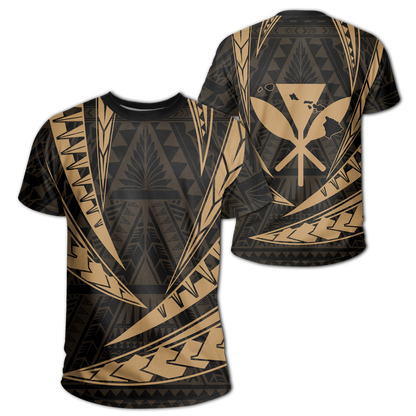 Hawaii Kanaka Polynesian T-shirt Gold