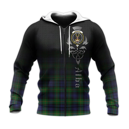 Printivon Gordon Tartan Crest Alba Celtic Hoodie