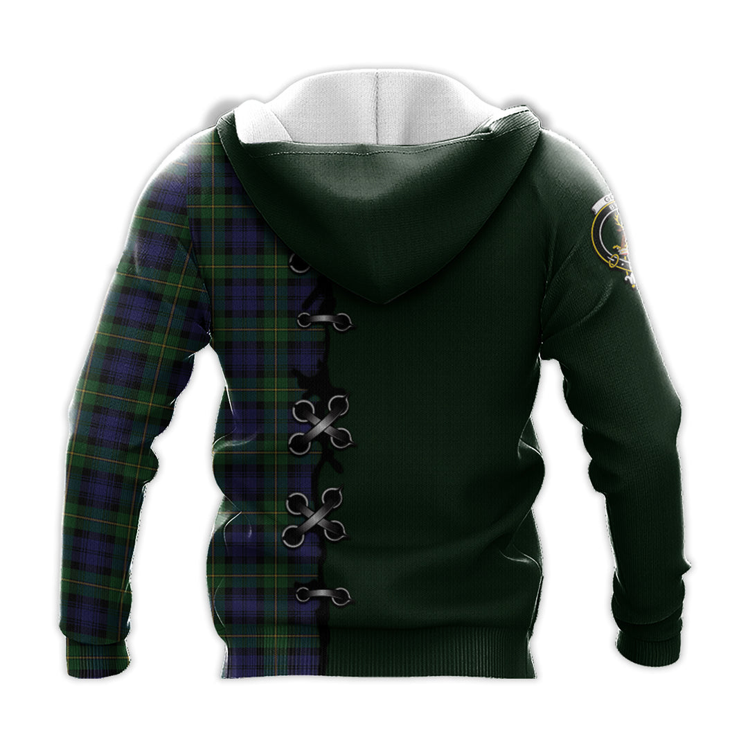 Printivon Gordon Tartan Hoodie Lion Rampant And Celtic Thistle Style