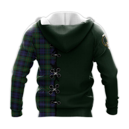 Printivon Gordon Tartan Hoodie Lion Rampant And Celtic Thistle Style