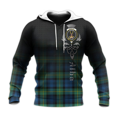 Printivon Gordon Ancient Tartan Crest Alba Celtic Hoodie