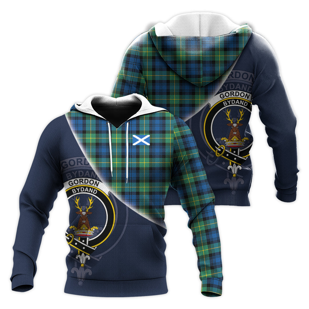 Printivon Gordon Ancient Tartan Scottish Crest Hoodie