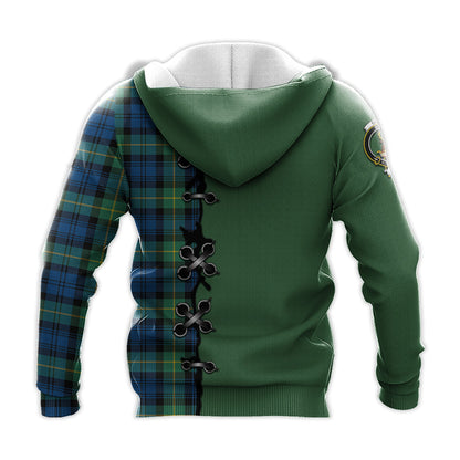 Printivon Gordon Ancient Tartan Hoodie Lion Rampant And Celtic Thistle Style