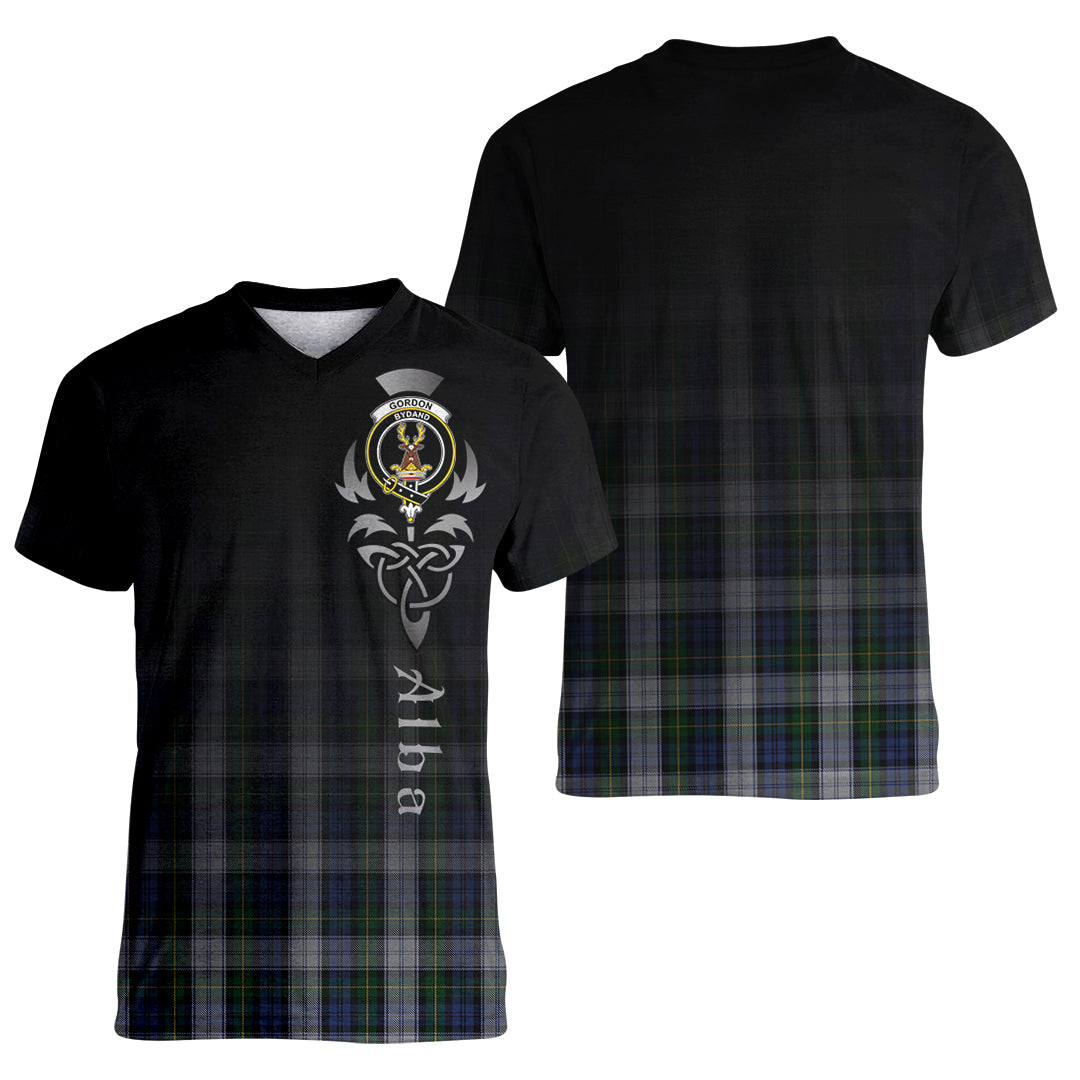 Printivon Gordon Dress Tartan Crest Alba Celtic T Shirt