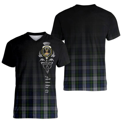 Printivon Gordon Dress Tartan Crest Alba Celtic T Shirt