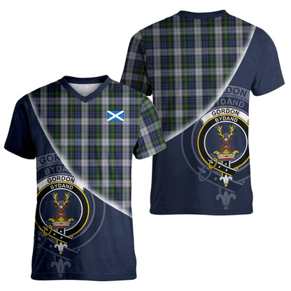 Printivon Gordon Dress Tartan Scottish Crest T Shirt
