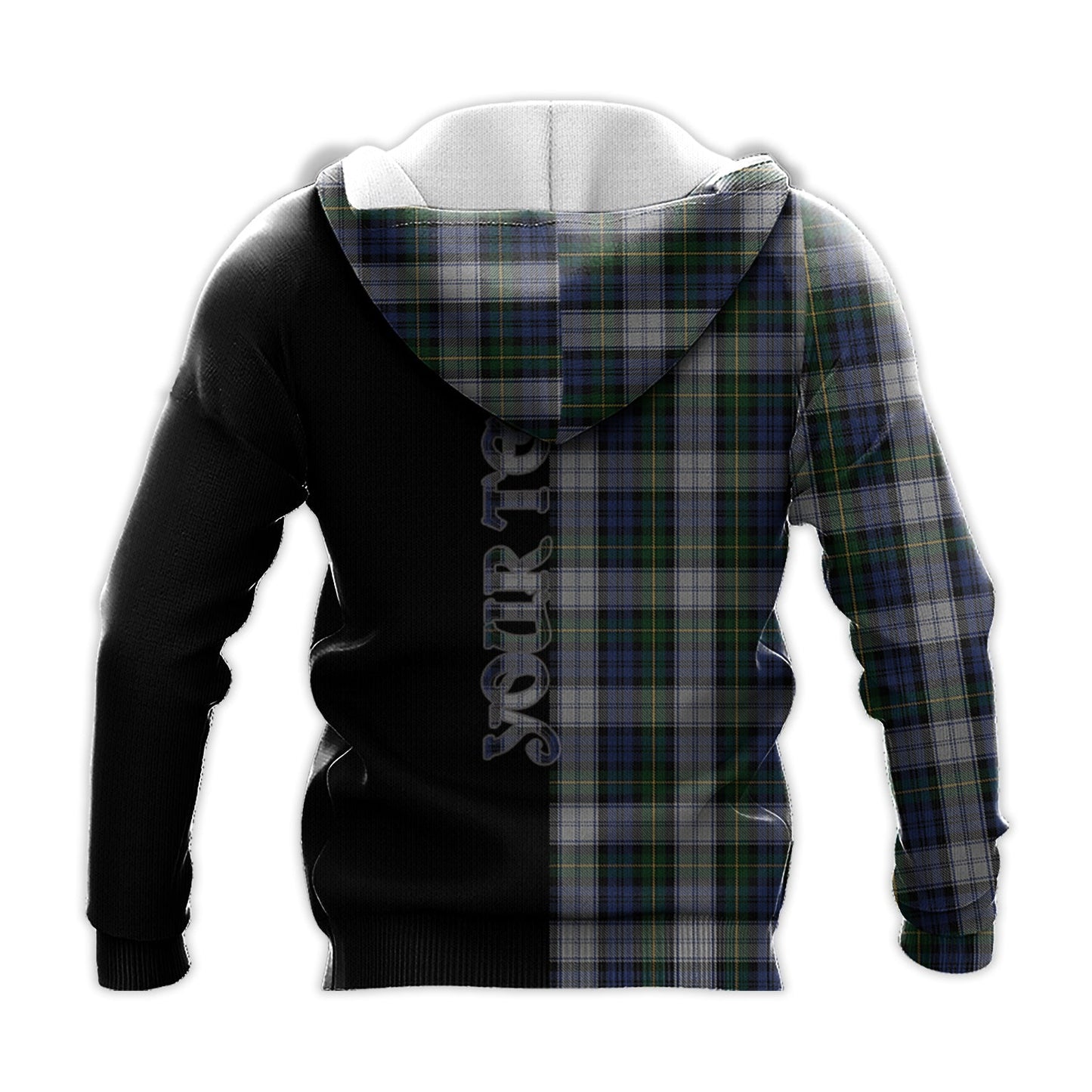 Printivon Gordon Dress Tartan Personalize Half Hoodie