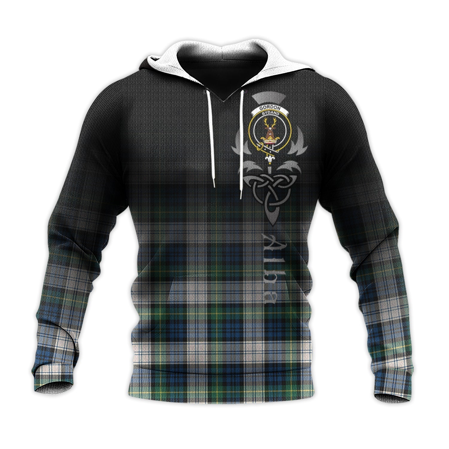 Printivon Gordon Dress Ancient Tartan Crest Alba Celtic Hoodie