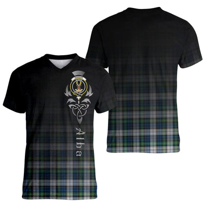 Printivon Gordon Dress Ancient Tartan Crest Alba Celtic T Shirt
