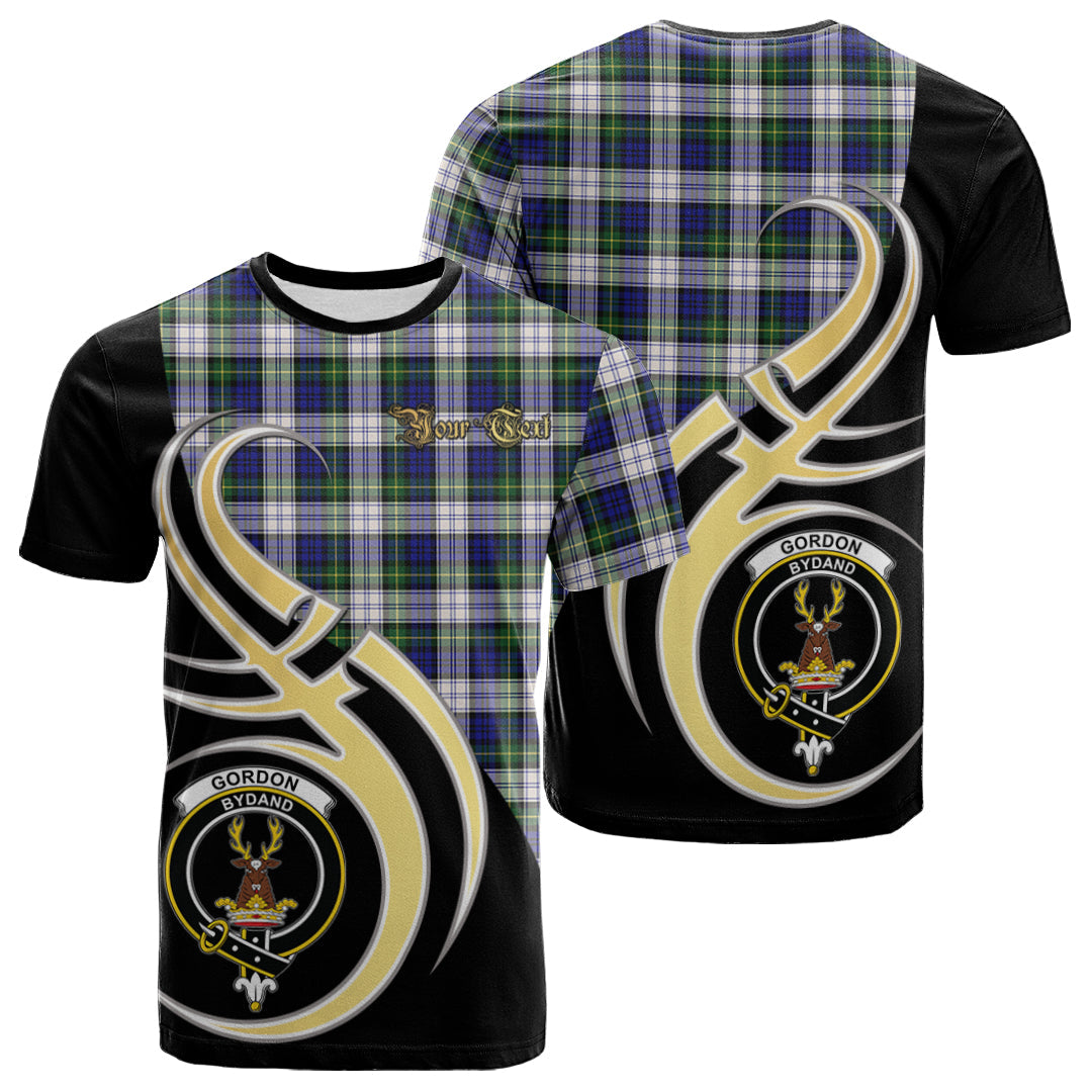 Printivon Gordon Dress Modern Tartan Crest Believe In Me T Shirt