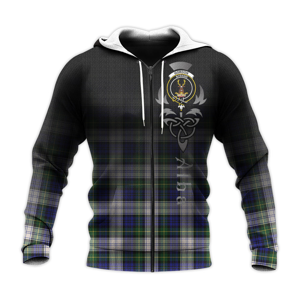 Printivon Gordon Dress Modern Tartan Crest Alba Celtic Hoodie