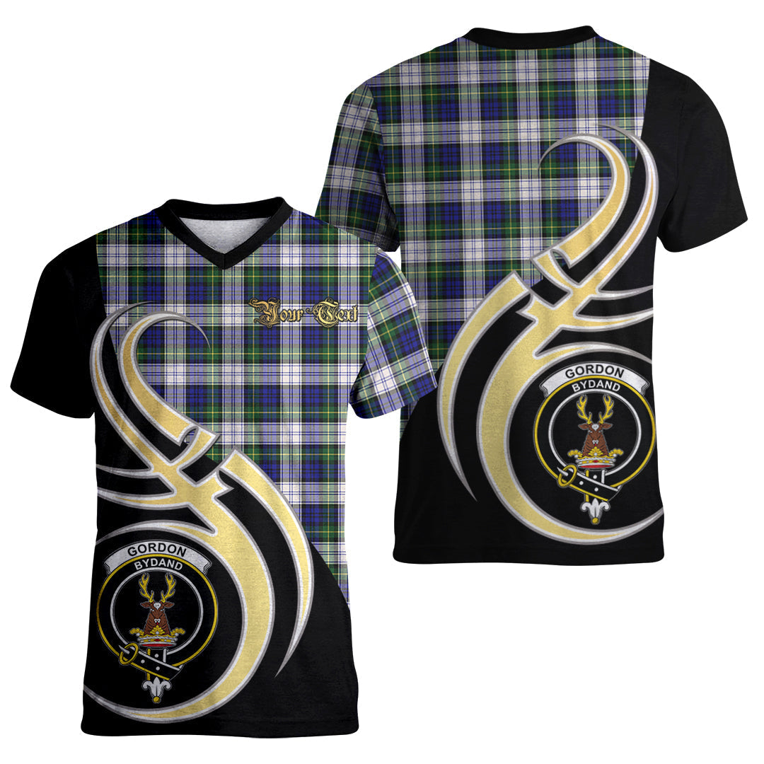 Printivon Gordon Dress Modern Tartan Crest Believe In Me T Shirt