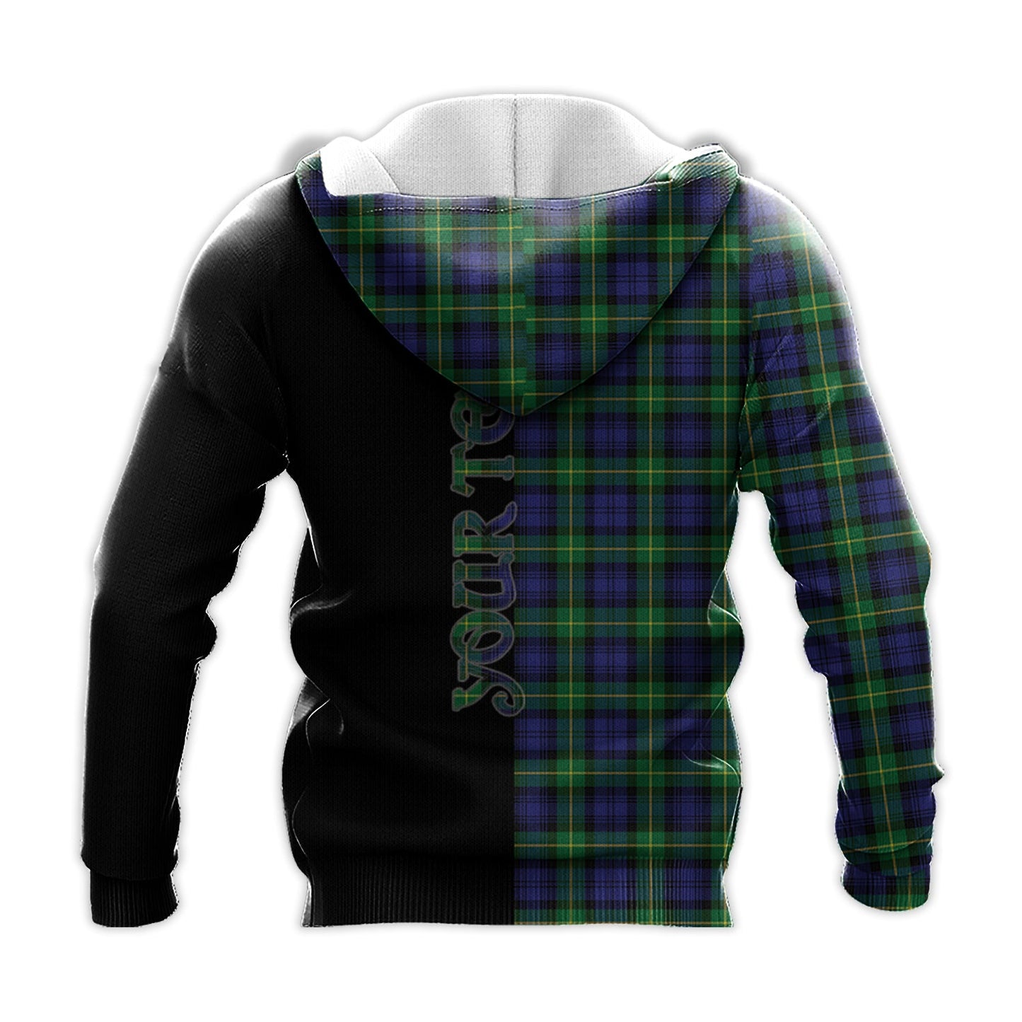 Printivon Gordon Modern Tartan Personalize Half Hoodie