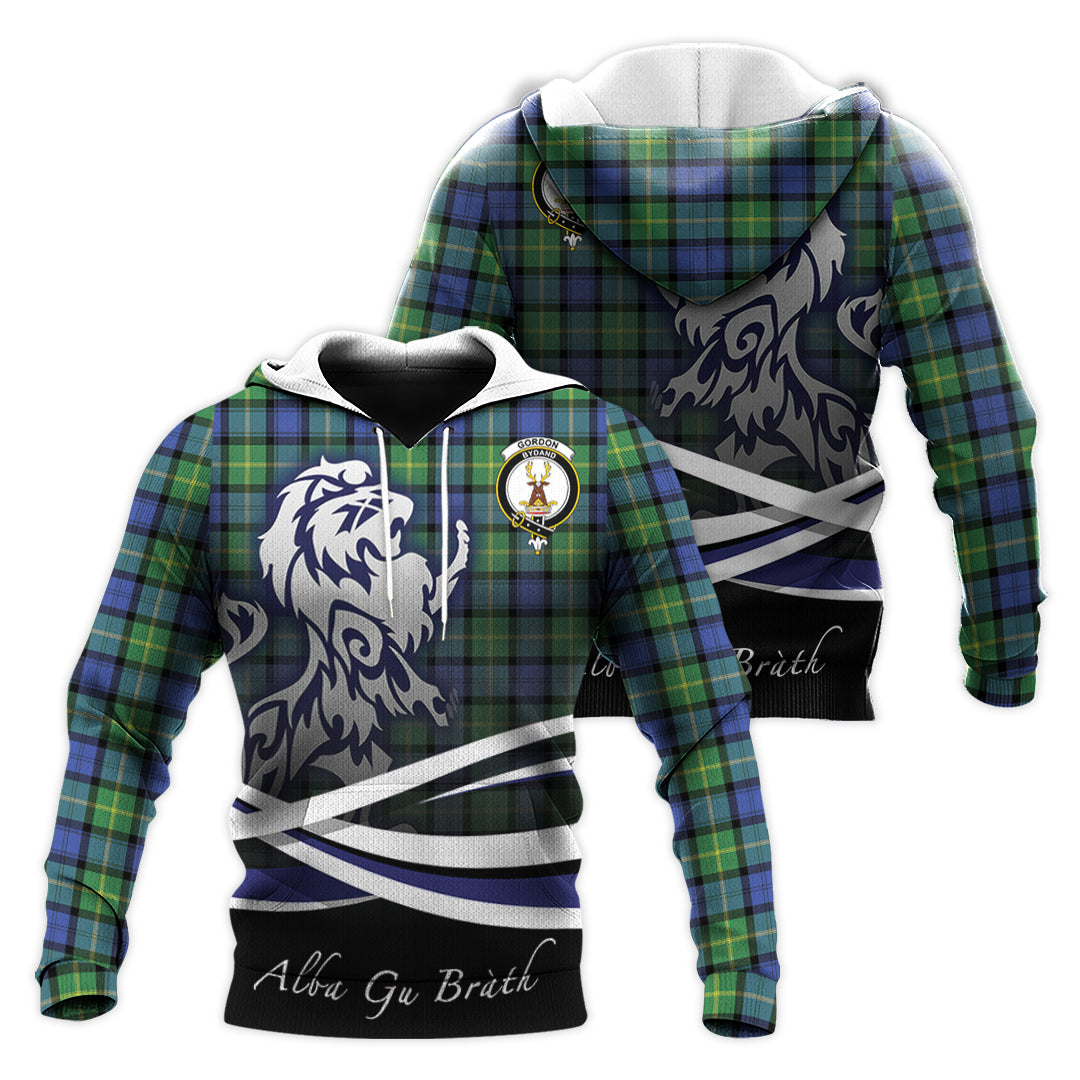 Printivon Gordon Old Ancient Tartan Scottish Lion Hoodie