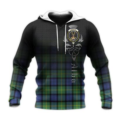 Printivon Gordon Old Ancient Tartan Crest Alba Celtic Hoodie