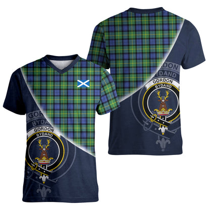 Printivon Gordon Old Ancient Tartan Scottish Crest T Shirt