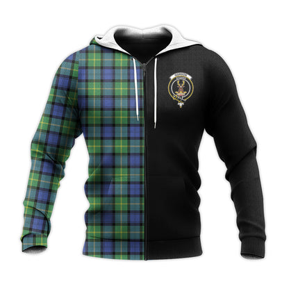 Printivon Gordon Old Ancient Tartan Personalize Half Hoodie