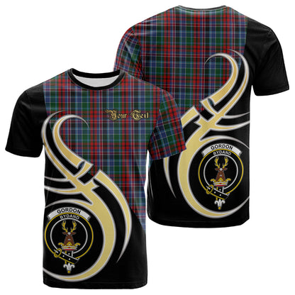 Printivon Gordon Red Tartan Crest Believe In Me T Shirt