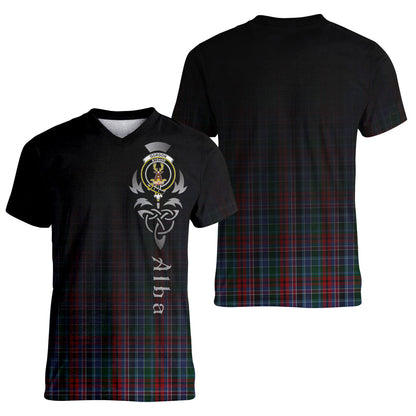Printivon Gordon Red Tartan Crest Alba Celtic T Shirt